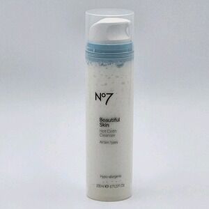 No7 Beautiful Skin Hot Cloth Cleanser 6.7 fl oz All Skin Types No Cloth New